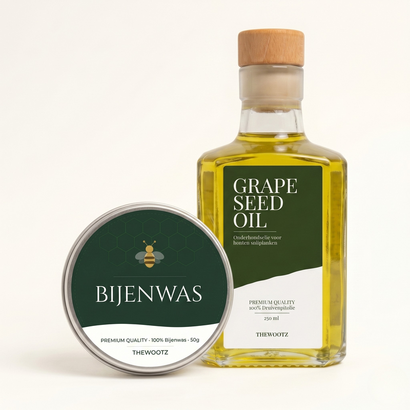 Chopping board maintenance set 250 ml, oil and beeswax - TheWootz