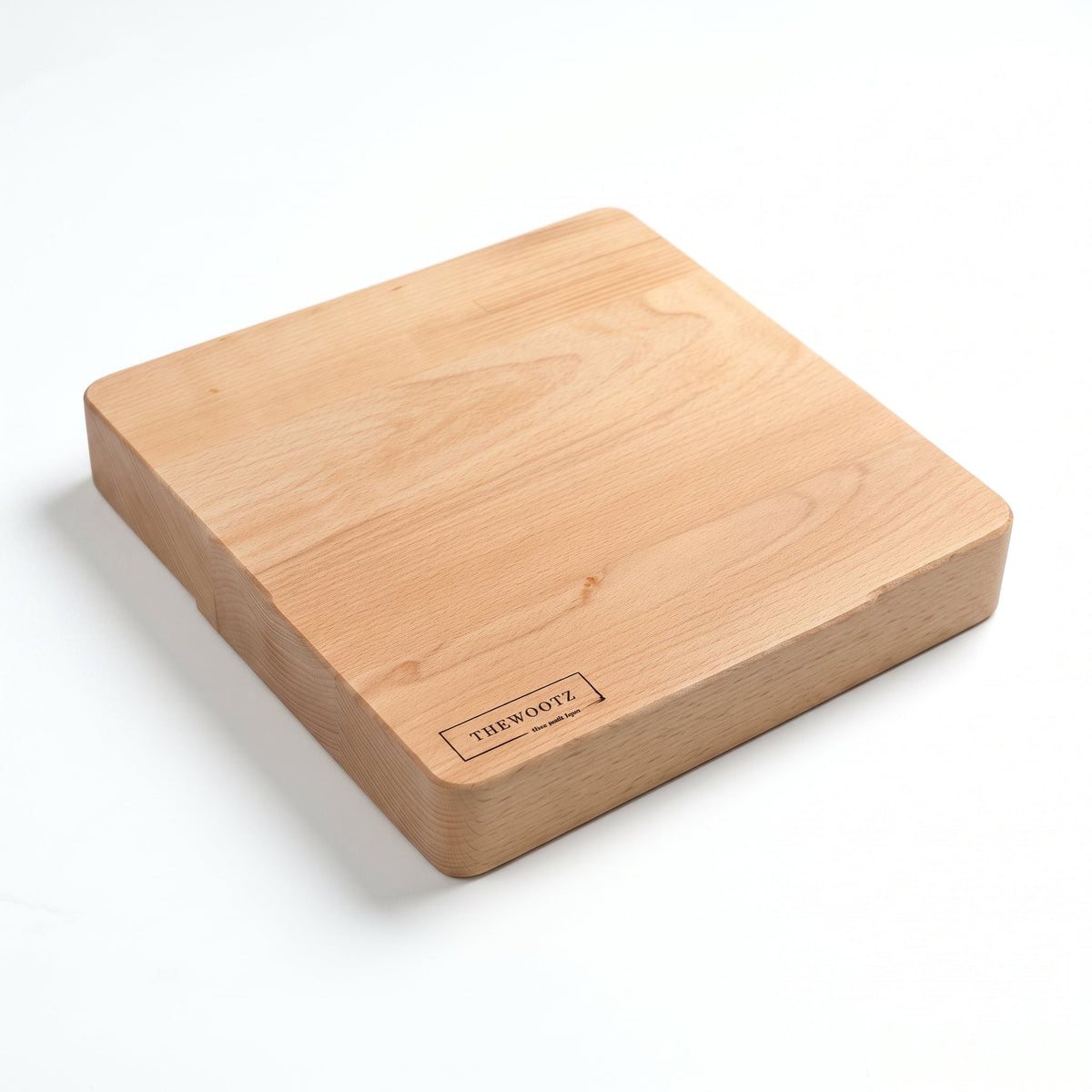 Hakblok van massief beukenhout van TheWootz, 40 x 40 x 6 cm