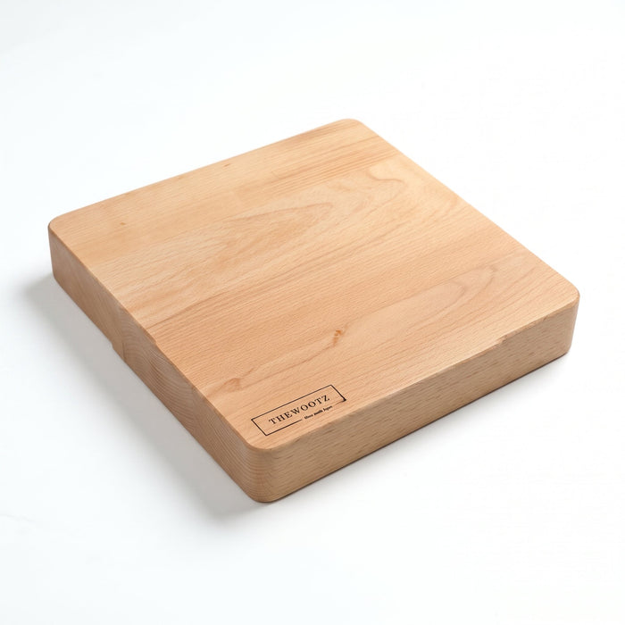Hakblok van massief beukenhout van TheWootz, 40 x 40 x 6 cm