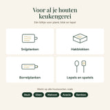 Bijenwas voor al je houten keukengerei: snijplanken, hakblokken, borrelplanken, lepels en spatels