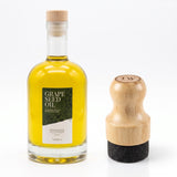 Inoliëset 500 ml: fles TheWootz druivenpitolie en olie-applicator van bamboe