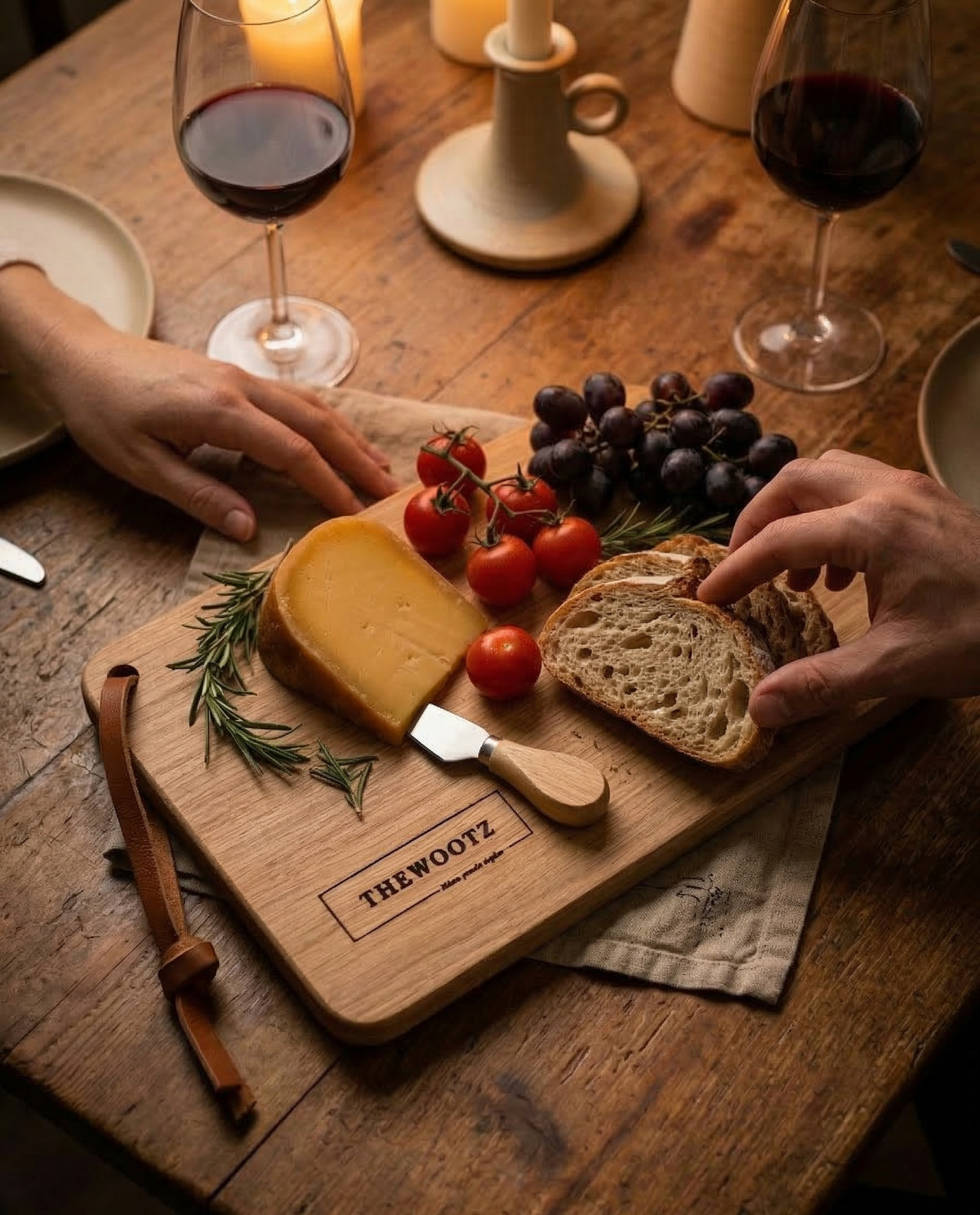Borrelplank op tafel