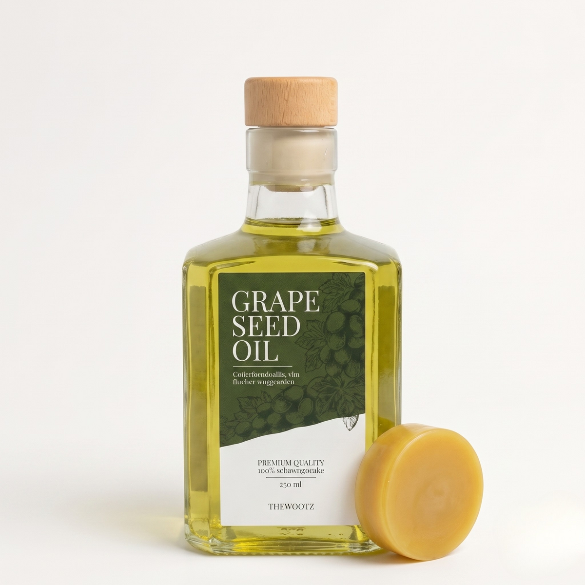 TheWootz Onderhoudsduo Snijplank – Druivenpitolie 250ml + Wax Blok