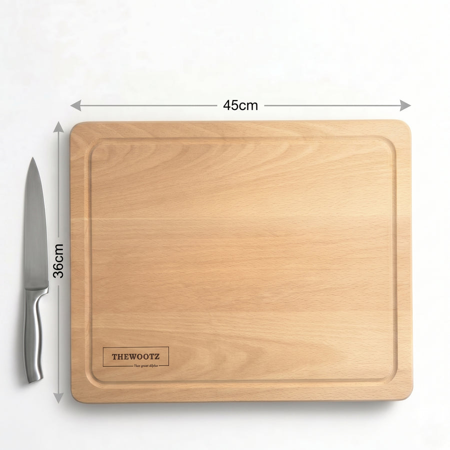 Luxury wooden cutting board beech wood 45x36 cm - TheWootz