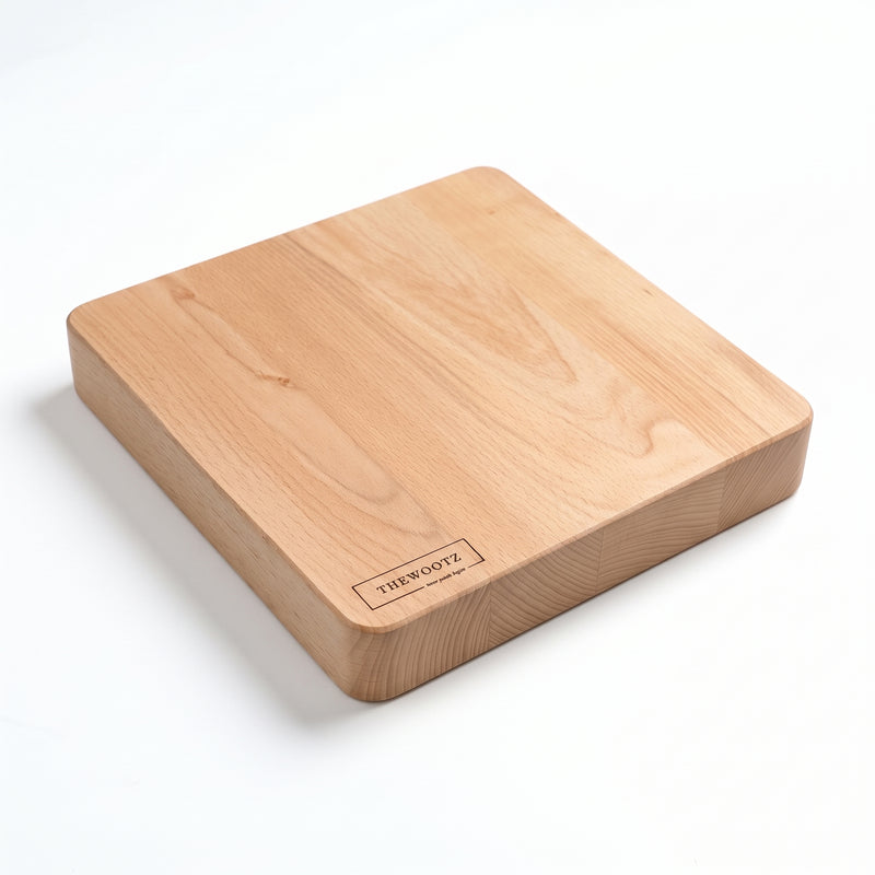 Beech wood butcher block 40x40 cm - TheWootz