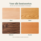 Voor alle houtsoorten: één olie voor beuk, eiken, walnoot, acacia, bamboe en andere houten planken